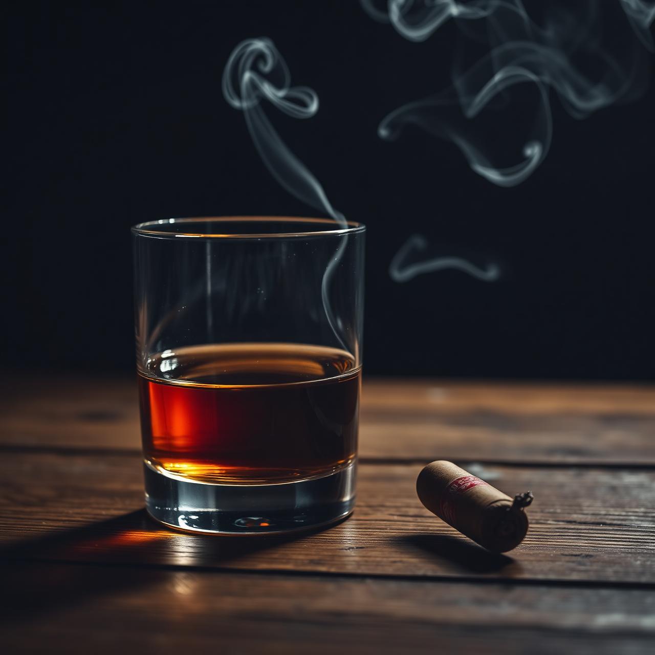 Bourbon and cigar
